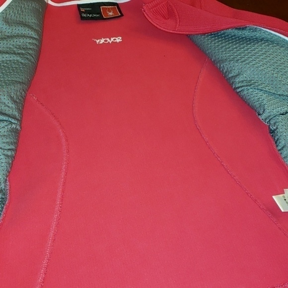 Spyder Rib Knit Ski Jacket Fitted Hot Pink Med. EUC - Picture 7 of 8